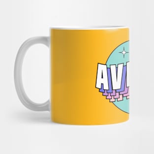 Avett - Colorful Layered Retro Letters Mug